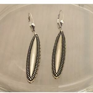 Vintage CAROLYN POLLACK American West Sterling Concho Drop/Dangle Earrings RARE